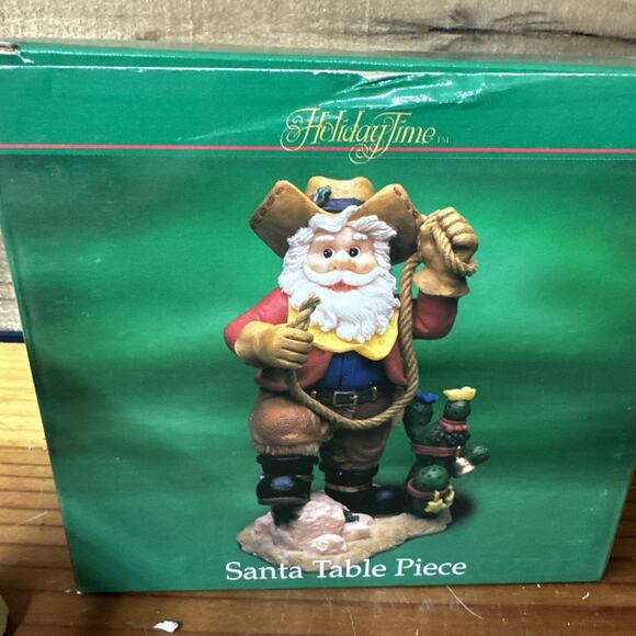 Holiday Time Western Cowboy Santa With Rope In Box - Picture 7 of 7